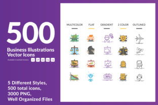 500 Business Illustrations Vector Icons: A Practical Resource for Design Projects