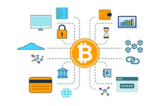 Blockchain Infographic Concept for Business Design