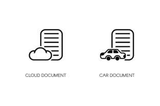 Car Cloud Document Logo Icon: Designing Modern Visual Identity