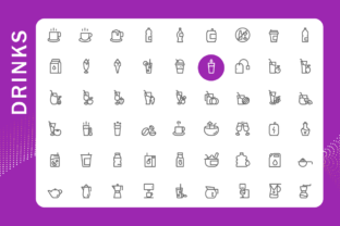 Drink Icons Set: Elevating Visual Design with 54 Versatile Icons