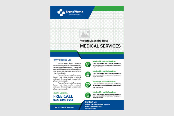Flyer Medical Blue Green: A Versatile Design Template for Modern Communication