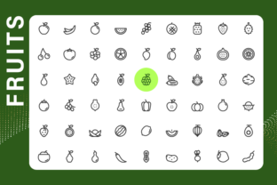 Fruit Icons Set: Enhance Your Visual Projects with Versatile Design Elements
