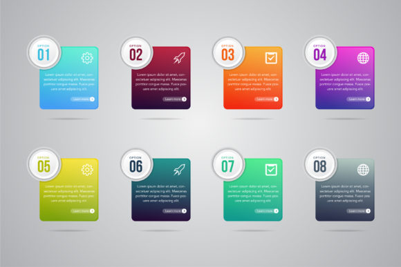 Gradient Color World Infographics for Modern Visual Communication
