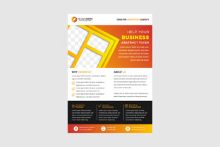 Mosaic Photo Flyer Orange: A Modern Design Template for Dynamic Visual Communication