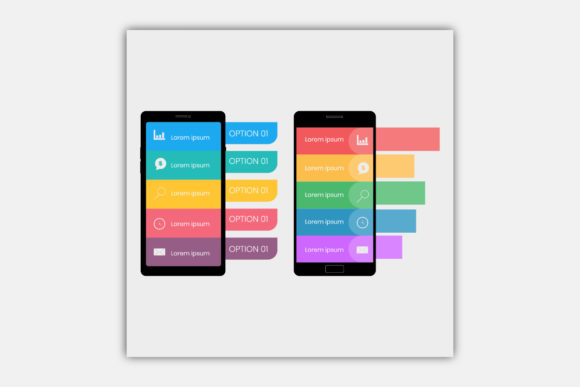 Smartphone Screen Business Infographics for Modern Visual Communication
